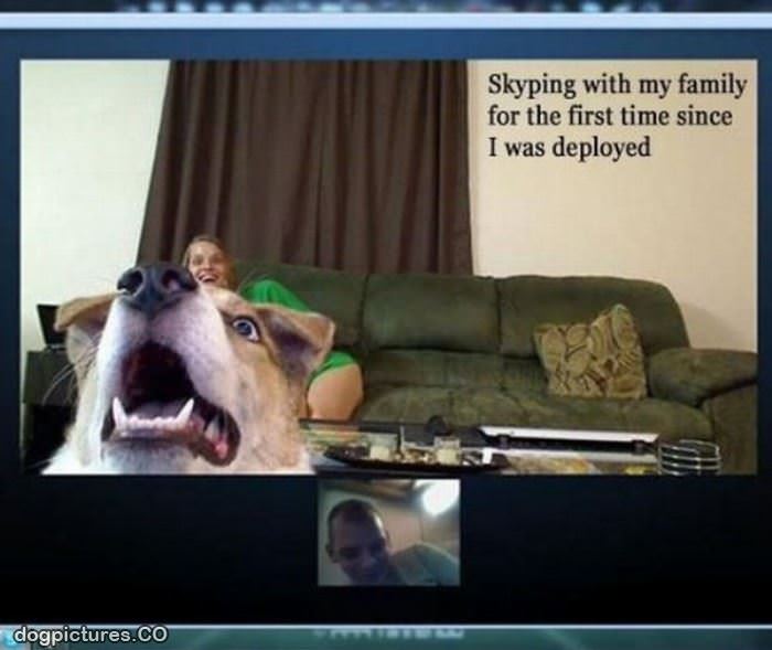 skyping with my family